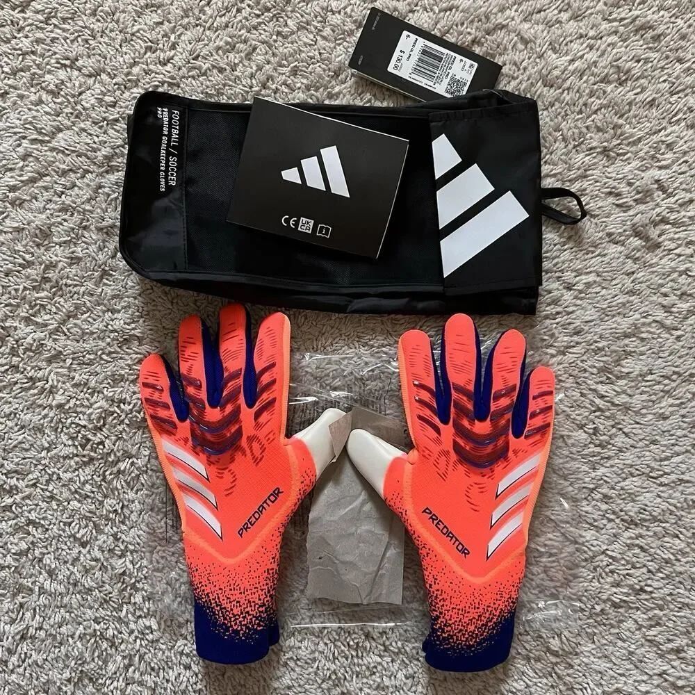 Adidas Men GK Predator Pro Size 6.5 Orange Soccer Goalkeeper Gloves JJ3533 NWT